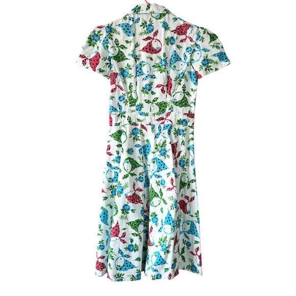 Bernie Dexter Connie Bandanna Vintage Pin Up Inspired Kelly Swing Dress Size XS - Picture 2 of 9